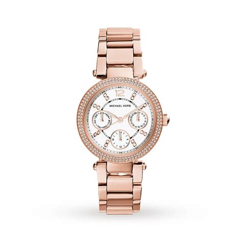 michael kors mini parker rose gold ladies watch 33mm|Michael Kors MK5616 Ladies Rose Gold Mini Parker .